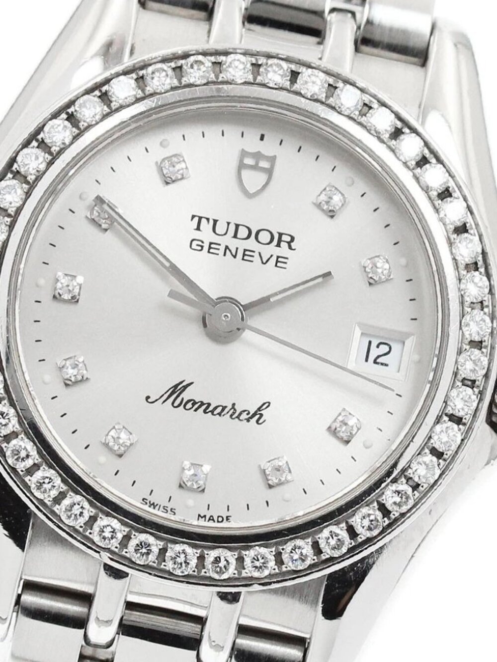 TUDOR Monarch 15810 Diamond bezel 10P diamond Quartz Ladies Watch_942995